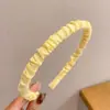 Celebridad de Internet Explosivo Dulce Satén Plisado Aro para el Cabello Super Hada Todo-partido Color Coreano Retro Francés Diadema Lavado de Cara Accesorios para el Cabello