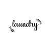 Launary pegatinas para puerta de lavandería baño familiar pegatinas con logo en inglés pegatinas para puerta removibles transfronterizas PH2503