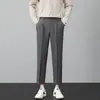 Pantalones Cortos de Verano para Hombre, Caídos, Resistentes a las Arrugas, No Planchar, Ligeramente Rectos y Ligeramente Holgados, Pantalones Casuales de Trabajo para Hombre