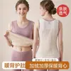 Chaleco cálido para mujer, forrado de polar y engrosado, capa interior de lana alemana de invierno, top tipo camisola, chaleco de algodón a prueba de frío
