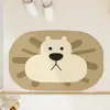 Tapete de Terra de Diatomáceas Variedade Dopamina Monstro Banheiro Absorvente de Água Secagem Rápida Antiderrapante Formato de Desenho Animado Tapete de Piso para Banheiro