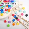 Cuentas de Flor Pequeña de Acrílico con Agujero Recto Materiales Hechos a Mano DIY Colgante para Cadena de Teléfono Bolso Llavero Cuentas Sueltas Accesorios de Joyería