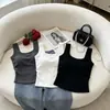 Estilo Puro Desejo Sexy Pequeno Camisole Colete Feminino com Bojo Ajuste Slim Curto Bandeau Cor Pura Camada Interna Roupa Externa Camada Base Top