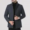Abrigo para Hombre 2023 Chaqueta Gruesa de Otoño e Invierno Cuello Chaqueta de Lana para Hombre Talla Grande Abrigo de Lana Ropa para Hombre