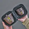 Conjunto de Chá Presente Conjunto de Chá Portátil para Viagem Zisha Vidro Copo Rápido Copo de Justiça Uma Panela Seis Copos Separação de Água e Chá Conjunto Completo