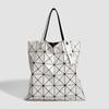 Bolso de verano japonés del mismo estilo para mujer, nuevo bolso de hombro de moda 2024, bolso geométrico plegable con diamantes, bolso de mano con entramado de diamantes.