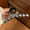 Pinza grande con lazo de diamante completo, pinza para el cabello de alta calidad para la parte posterior de la cabeza de mujer, nuevo estilo 2025, elegante pinza para la cabeza