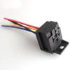 Base para Relé de Coche 12V24V 5 Cables/Nylon Cuadrada 5 Pines Universal Piezas de Plástico con Terminales