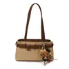 2026 nuevo bolso de hombro de moda retro, colorblock versátil, para ir al trabajo, casual, diseño texturizado, con un toque de alta gama, también adecuado como bolso de axila