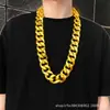 Corrente Grossa Dourada Masculina Bruta Exagerada Engraçada Joias Ao Vivo Acrílico Adereços de Performance Anual Plástico Falso Ouro Colar Masculino