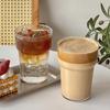 Copo de café americano gelado ins de vidro borossilicato resistente ao calor copo para beber latte suco chá de leite