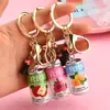 Latas acrílicas de simulación botella de bebida botella de vino accesorios para joyería DIY llavero creativo colgante para mochila escolar de estudiante