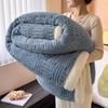 Manta de Terciopelo de Cordero de Doble Capa, Manta Cálida Engrosada de Invierno, Colcha Pequeña, Manta de Felpa para Sofá, Manta para Siesta en la Oficina