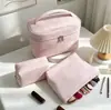Bolsa de Maquiagem de Gaze Bolha Mais Vendida na Fronteira, Necessaire de Grande Capacidade, Bolsa de Armazenamento de Cosméticos de Viagem Listrada Atacado