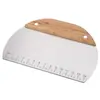 Cortador de Harina de Acero Inoxidable Más Vendido por el Fabricante con Rasqueta Medidora, Cortador de Rollos de Arroz para Salchicha, Rasqueta de Harina para Pastel Semicircular, Cortador Ondulado