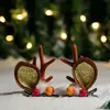 Pinzas para el Cabello de Astas de Reno Accesorios para el Cabello Infantiles Pinzas de Reno Pasadores de Piña de Pino Accesorios para el Cabello de Moda al por Mayor Año Nuevo 2026