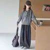 Conjunto de outfit de otoño para niñas, elegante y a la moda, suéter polo de punto estilo universitario, pantalones a cuadros de primavera y otoño para niñas mayores