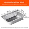 Caixa de almoço quadrada descartável caixa de lata caixa de papel embalagem para viagem com tampa caixa de almoço de folha de alumínio assar churrasco tigela de papel fabricantes de refeições