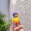 Nuevo lindo lindo divertido tocado cuello torcido pato llavero llavero de coche bolso de moda para mujer colgante exquisito regalo