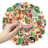 50 Piezas de Pegatinas Impermeables de Dibujos Animados de Feliz Navidad para Decorar Fundas de Teléfono, Cuadernos, Escritorios, Pegatinas Culturales y Creativas Transfronterizas al por Mayor