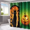 Amazon Halloween Murciélago Fantasma Cortina de Ducha para Baño Hogar Impermeable a Prueba de Moho Cortina de Ducha Cortina de Ducha para Separación de Inodoro