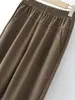 Los pantalones de mamá son holgados y de talla grande para primavera y otoño, adecuados para mujeres mayores de 50-60 años, pantalones rectos gruesos para mujeres de mediana edad y mayores.
