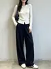 Calça de Veludo Macio com Padrão de Casca de Árvore! Calças Casuais de Corte Flare Estreito Bem Ajustadas, Fluidas, Emagrecedoras, Modernas, Calças de Moletom Longas Femininas Outono Novo