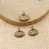 10X10MM 0,7g Multicor Retro DIY Liga Acessórios Letra Inglesa Desejo Etiqueta Pequena Pingente