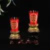 Vela de Cera Vinho Bordô à Prova de Vento Sem Fumaça Decoração de Casamento Vela Chinesa Layout de Cena do Quarto de Casamento