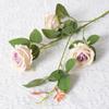 Rosa artificial 3 cabeças pequena rosa de flanela Dia dos Namorados casamento decoração de casa artificial artificial flor transfronteiriça