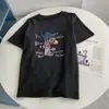 Camiseta de Manga Corta con Capucha y Estampado de Perro, Estilo Coreano, Tejido Cepillado, Engrosada para Primavera y Otoño, Prenda Base para Primavera y Otoño