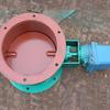 Válvula de Control Eléctrico Redonda para Chimenea de Acero al Carbono, Válvula Mariposa de Ventilación Manual con Turbina Cuadrada para Conducto de Alta Temperatura, Compuerta de Aire Neumática