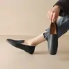 Hallazgos de Lujo a Buen Precio~ Mocasines Completamente de Piel Hechos de Piel de Vaca de Grano Superior, Zapatos Planos sin Cordones para Mujer 2026