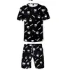 Traje de Dos Piezas de Dibujos Animados 3D de Nuevo Producto Hellokitty Sanrio Hello Kitty Camiseta de Manga Corta y Pantalones Cortos Pantalones de Playa