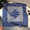 Bufanda Cuadrada de Seda con Estampado Geométrico de Lunares Retro Nueva de Primavera para Mujer, Seda de Imitación, Decoración para el Viaje Diario, Lazo para Bolso, Bufanda Cuadrada Profesional