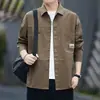 Ins estilo Hong Kong a juego para exteriores camisa larga casual de color liso para hombre camisa de trabajo moderna holgada versátil ropa para hombre
