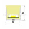 Tira de Luces de Bajo Voltaje Ip68 Impermeable Suministro Sólido Extruida para Exteriores 1616 Luz Positiva Emisora Tira de Luz Suave Tira de Luz de Neón de Silicona Led