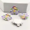 Abelha de Desenho Animado Gradiente Colorido Flor de Cinco Pétalas Acessórios de Resina Headdress DIY Grampo de Cabelo Joia Fivela de Sapato Material de Aplique