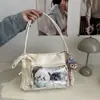 2025 Nova Bolsa Tote Feminina Grande Capacidade Mochila para o Trabalho Bolsa de Ombro Moda Urso Lenço de Seda Mochila de Viagem
