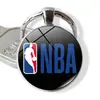 Logo de Equipo de la NBA Lakers Warriors 76ers Time Gem Aleación de Metal Llavero Grabado Colgante de Llave