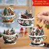 Taza de Té Navideña Plana 2D Igloo Acrílico Set Plano Regalo Creativo Navideño Decoración de Árbol de Navidad Colgante
