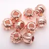Cuentas de Sandía Chapadas en Oro de 14K, Cuentas Espaciadoras que Conservan el Color, Accesorios Hechos a Mano para Joyería DIY, Cuentas de Calabaza Chapadas en Oro, Cuentas Sueltas para Pulsera