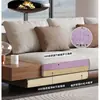 Sofá de tela Connelly, sala de estar estilo mediados de siglo, sofá minimalista de lujo ligero moderno, sofá italiano de línea recta flotante de algodón y lino