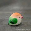 Pío Gordo de Colores Tallado Puro a Mano en Madera Maciza Estilo Lindo Artesanía Creativa de Pájaros para el Hogar Adornos Pequeños para la Oficina