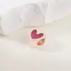 2025 Nuevo Pulsera Sencilla de Oro Rosa con Goteo de Aceite en Forma de Corazón con Cuentas Accesorios de Joyería DIY Accesorios Joyería