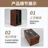 Caja de Vino Doble Puerta Personalizada de Marca J Caja de Madera Individual Vacía para Vino Blanco Caja de Regalo Empresarial Caja para Vino Tinto Venta Directa en Stock