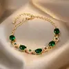 Pulsera Geométrica Super Flash de Circonita Transfronteriza Pulsera de Lujo Ligero de Gama Alta para Mujer Verano Pequeña Fresca Moda Pulsera Versátil para Mujer