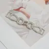 Cadena metálica transfronteriza estilo Chanel con incrustaciones de diamantes, con un tacto de lujo ligero de alta gama, adecuada para decoración de trajes de baño bikini, conectores para zapatos y bolsos