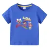 2023 Nueva camiseta de manga corta de verano para niños, estilo coreano, para niños y niñas, de algodón, de media manga.