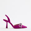 ZA R USD sapatos femininos sapatos de salto alto com laço 2022 novo moda de outer wear Dew com sapatos Muller sandálias de bico